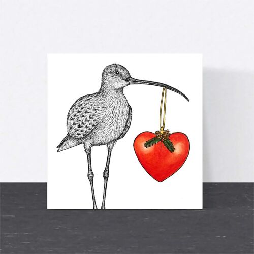 Animal Christmas Card - Curlew // Eco-friendly Christmas Cards // Wildlife Art Cards