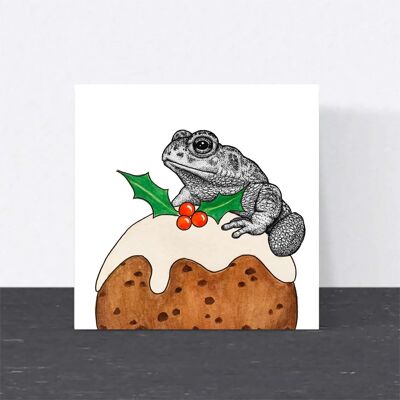 Tierische Weihnachtskarte – Kreuzkröte // Umweltfreundliche Weihnachtskarten // Wildtier-Kunstkarten