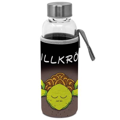 Glass Bottle with protection sleeve Chill toad