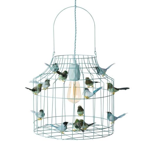 pendant light light blue, medium size