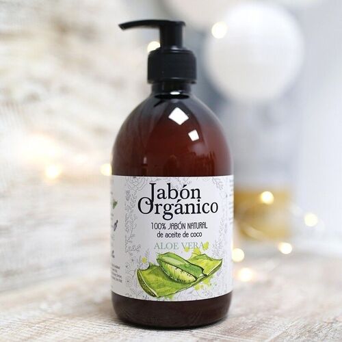 Jabón orgánico 500ml - Aloe vera
