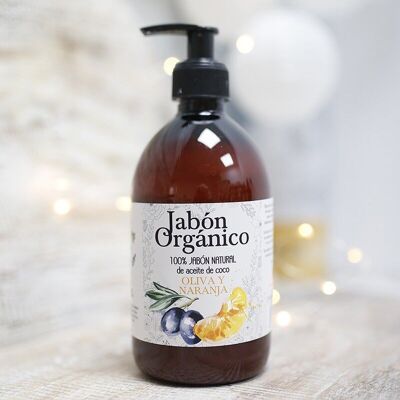 Organic soap 500ml - Olive and orange