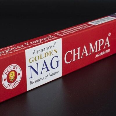 12 packs Incienso Golden Nag - Champa 15 gr