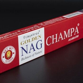 12 paquets d'encens Golden Nag - Champa 15 gr 2