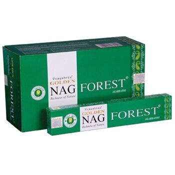 12 paquets d'encens Golden Nag - Forêt 15 gr 1