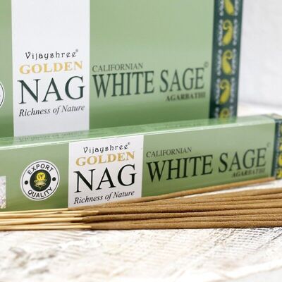 12 Confezioni Incenso Golden Nag - Salvia bianca 15gr
