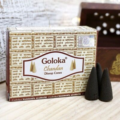 12 paquets de cônes Goloka Chandan