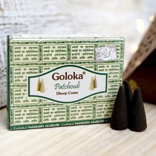 12 packs Goloka patchouli conos