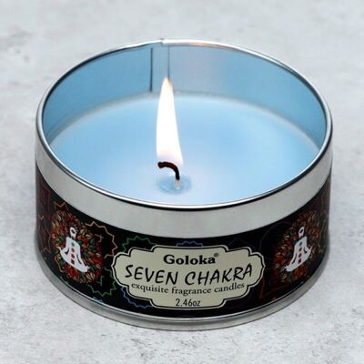 3 candele Goloka - 7 Chakra