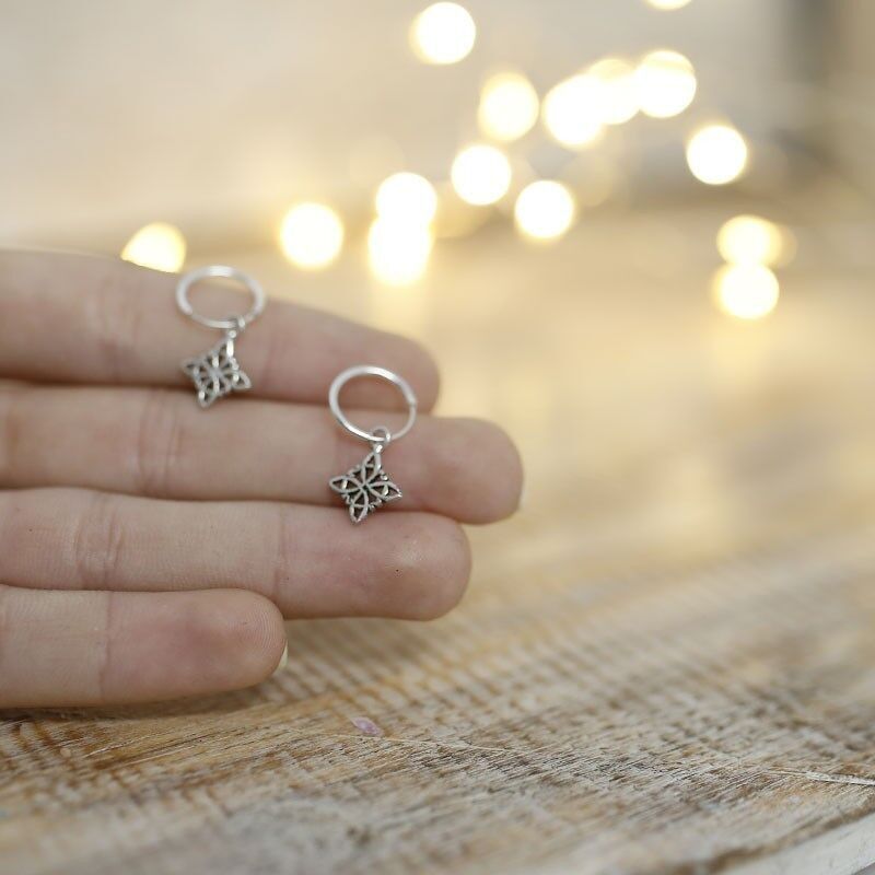 Boucles d'oreilles en argent - Noeud de sorcière