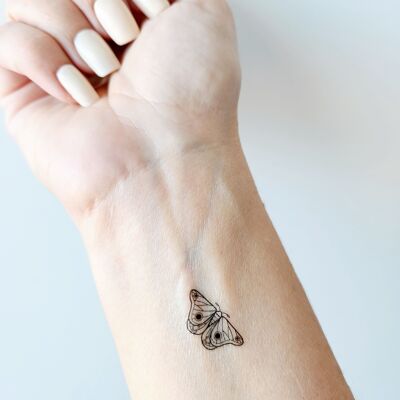 tatuaggio temporaneo di falena (set di 4)