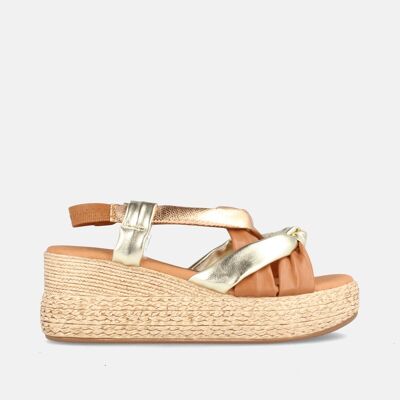 DAMEN-PLATFORM-SANDALEN CLARIBEL MULTI-LEDER