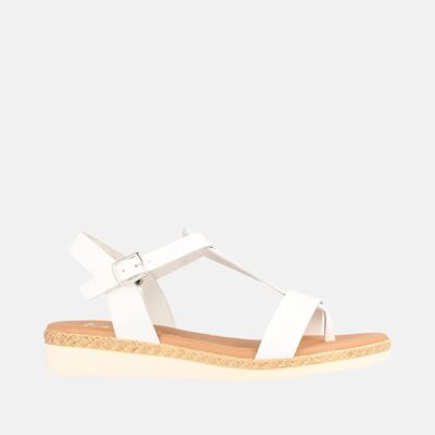 DAMEN-SANDALEN MIT NIEDRIGEM KEIL ANA BLANCO