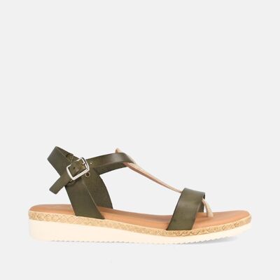 ANA MILITARY WOMEN'S LOW WEDGE SANDALS