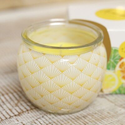3 Scented candles in glass - citrus