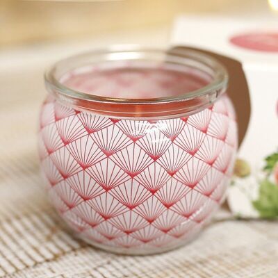 3 Scented candles in glass - strawberry