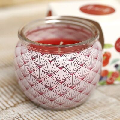 3 Scented candles in a glass - red fruits