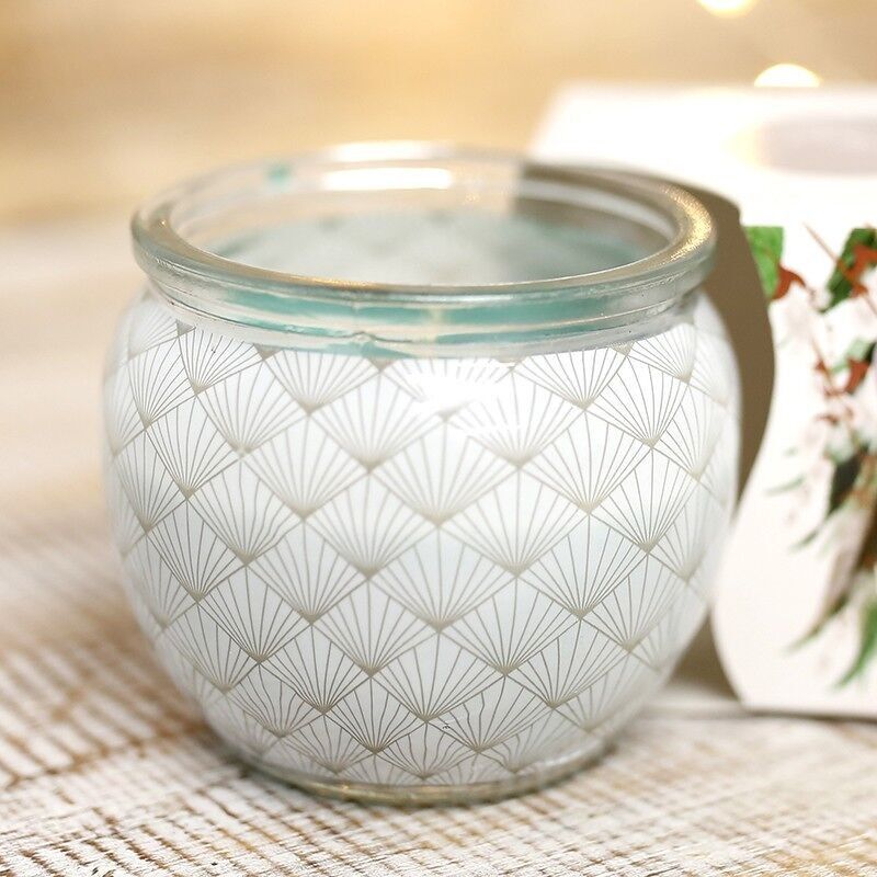 3 Scented candles in glass - willow in bloom