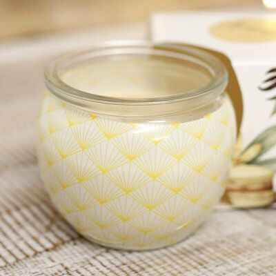 3 Scented candles in glass - vanilla macarons