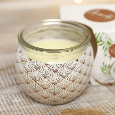 3 Scented candles in glass - coconut