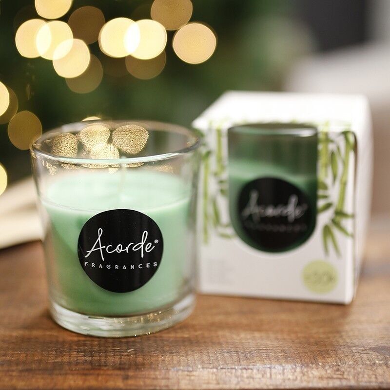 3 Candele in Vetro 30h - Bambù