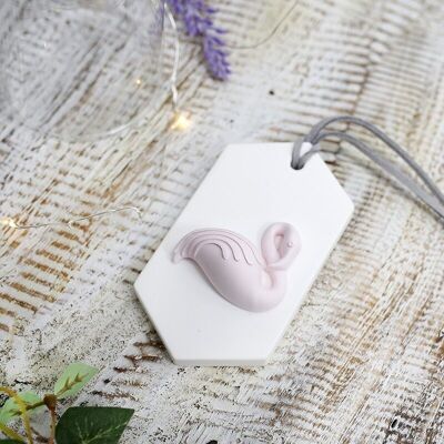 Ceramic pendant with pink Flamenco perfumer