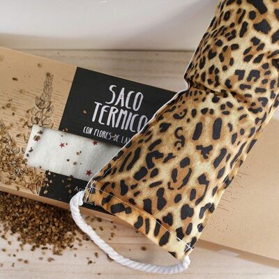 Lavendel-Thermobeutel in Box – Leopard