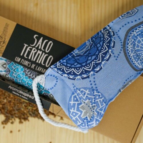 Saco térmico lavanda en caja - Mándala azul