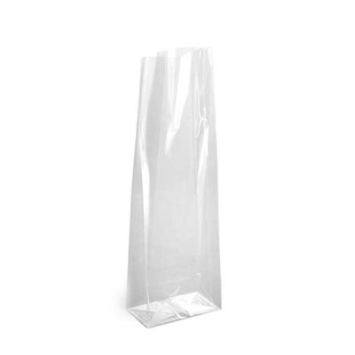 Pack of 100 PP bags 5+8x24 cm gusset