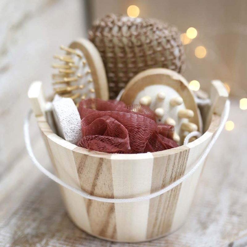 Ensemble de salle de bain - seau en corde