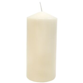 2 bougies décoratives blanches 7x15cm 2