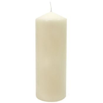 2 bougies décoratives blanches 7x20cm 2