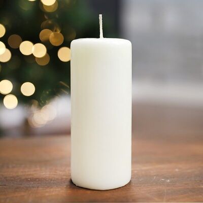 6 Velas decorativas - blanca 150x60 mm