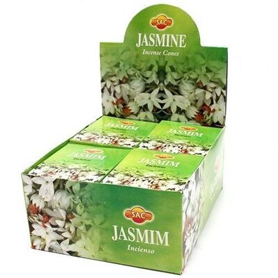 Paquet de 12 cônes d'encens Sac - Jasmin