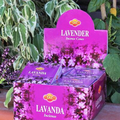 12 pack Incense Cones Sac - lavender