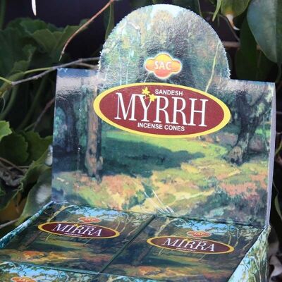 12 pack Incense Cones Sac - myrrh