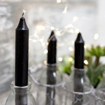 24 bougies candélabres - noir