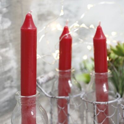 24 Candelabra candles - red