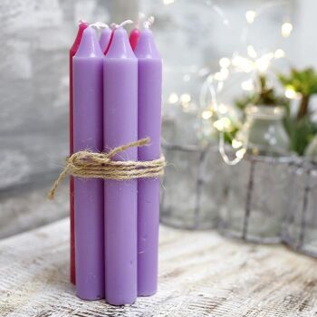 24 bougies candélabres - 24 violettes 1
