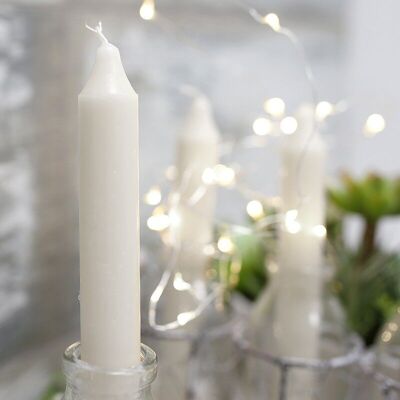 24 bougies candélabres - blanc