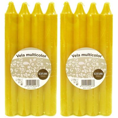 24 Candelabra Candles - 24 Yellow