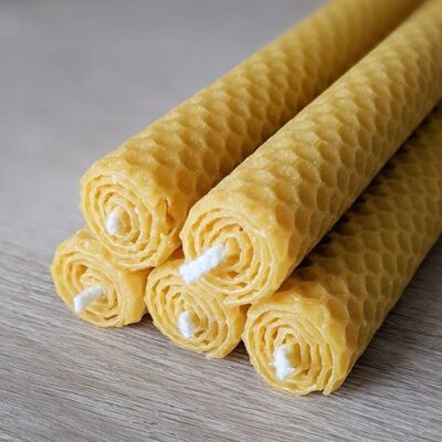 Pack of 6 virgin beeswax candles
