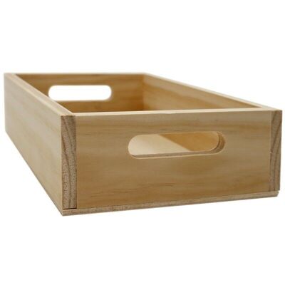 Coffret en bois naturel 22x14.5 x 5.5Cm