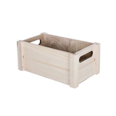 Natural wood basket 25x14x10.5cm