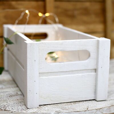 White wooden box 25x14x10.5cms