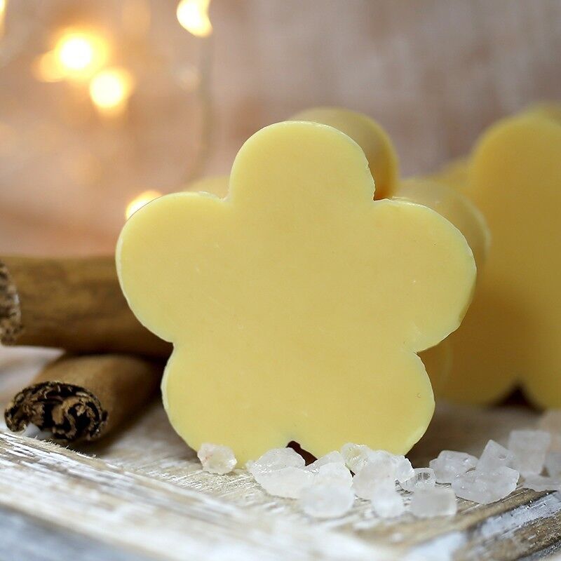 40 Jaboncitos Flor - canela y naranja