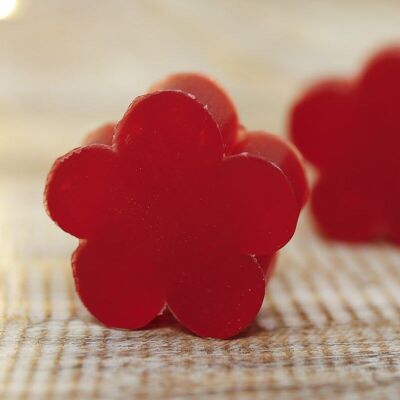 40 Raspberry Flower Soaps