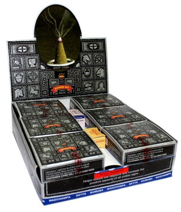 12 packs Nag Champa Incense Cones - Super Hit