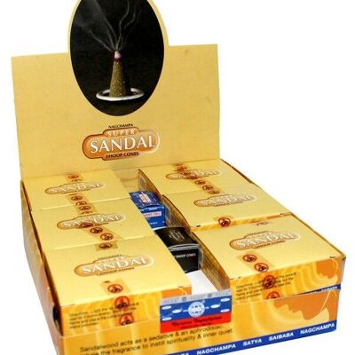 12 packs Conos de Incienso Nag Champa - Sándalo