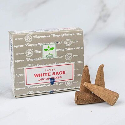 12 Packungen Nag Champa Räucherkegel – Weißer Salbei